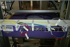 XINON patch panel with fiber connections in the rack
